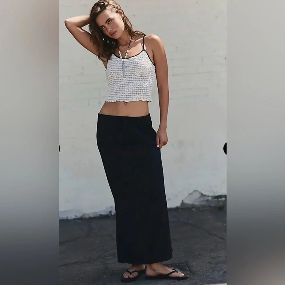 Free People Babetown Linen Skirt Set